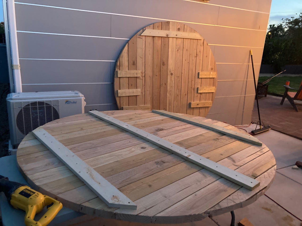 Customer barrel sauna build